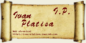 Ivan Platiša vizit kartica